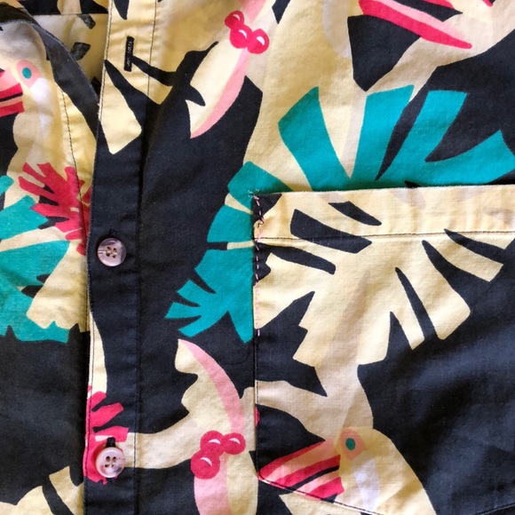 Vintage Tropical Print Button Down - M/L - Picture 5 of 9